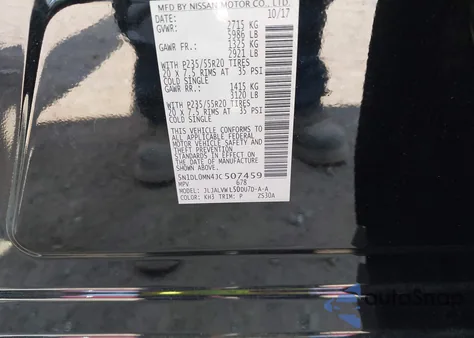 2018 Infiniti Qx60 z USA, uszkodzony, nr VIN 5N1DL0MN4JC507459